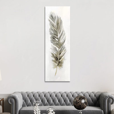 Plume Neutral II - Panoramic Painting on Canvas