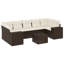 Ensemble de canapé de jardin Vidaxl brun, blanc crème