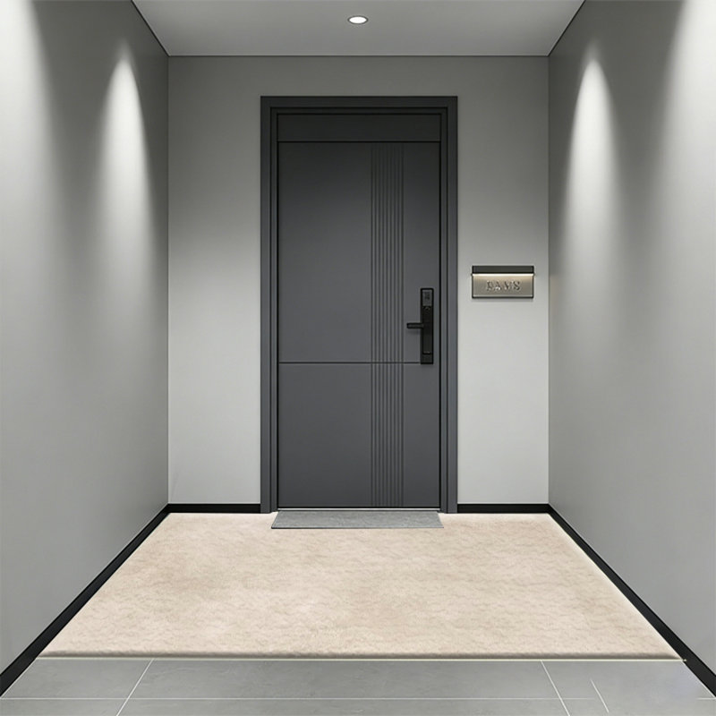 Washable Carpet -Anti Stain Carpet for Living Room, Non Slip Back Printed Carpet for Bedroom, Foldable Machine Washable Carpet (Beige)