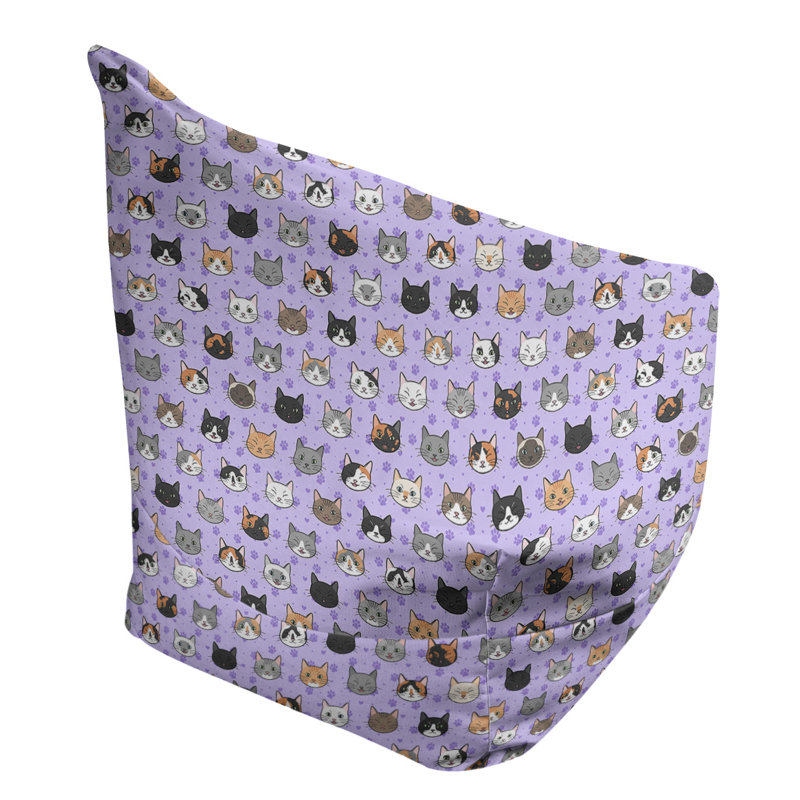 Petite chaise à sacs à billes & Kitterman, Pas de bourre, Mauve, H 86 po x L 2 po x P 43 po