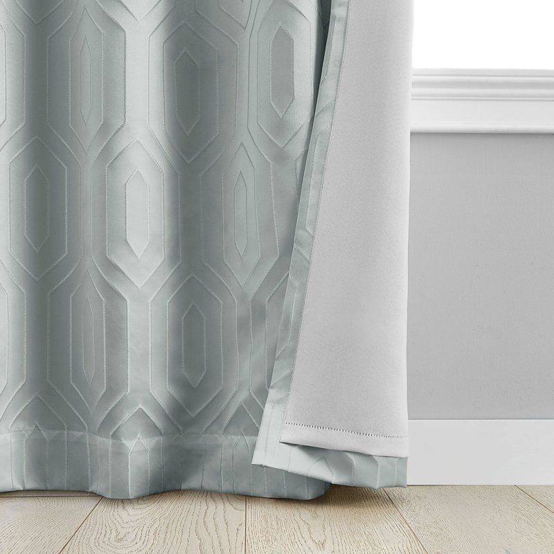 Parrett Blackout Single Curtain Panel, River Blue, 52"x84"
