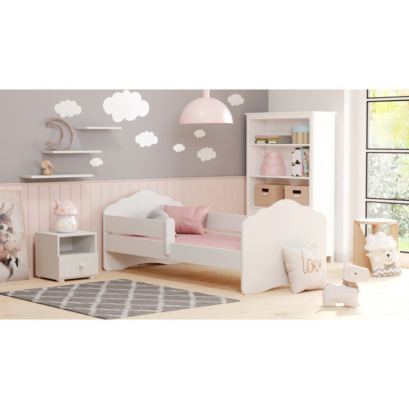 Single bed Wave with railing, Cot Bed / Toddler (70 x 140cm)
