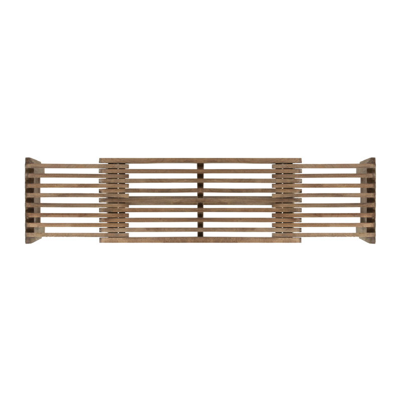Banc en bois Chikao, Brun