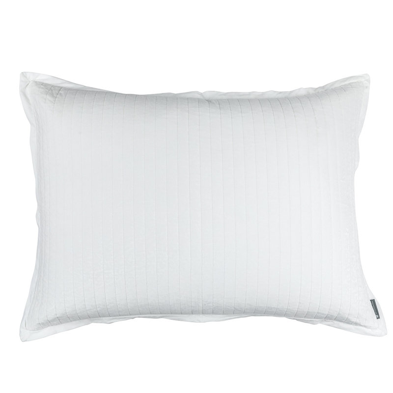 Aria Velvet Lumbar Pillow Cover & Insert, 27" x 36", White