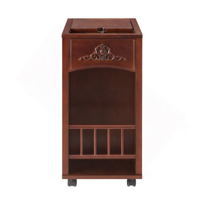 Table de bout électrique alimentée avec station de charge, table d'appoint étroite avec ports et prises USB, table de chevet avec rangement, tables de chevet avec roues pour le salon, la chambre à coucher, noyer rouge