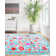 Large Floral Living Room Rug Washable Bedroom Rug Non-Slip Colorful Vintage Accent Floor Carpet For Home Decor