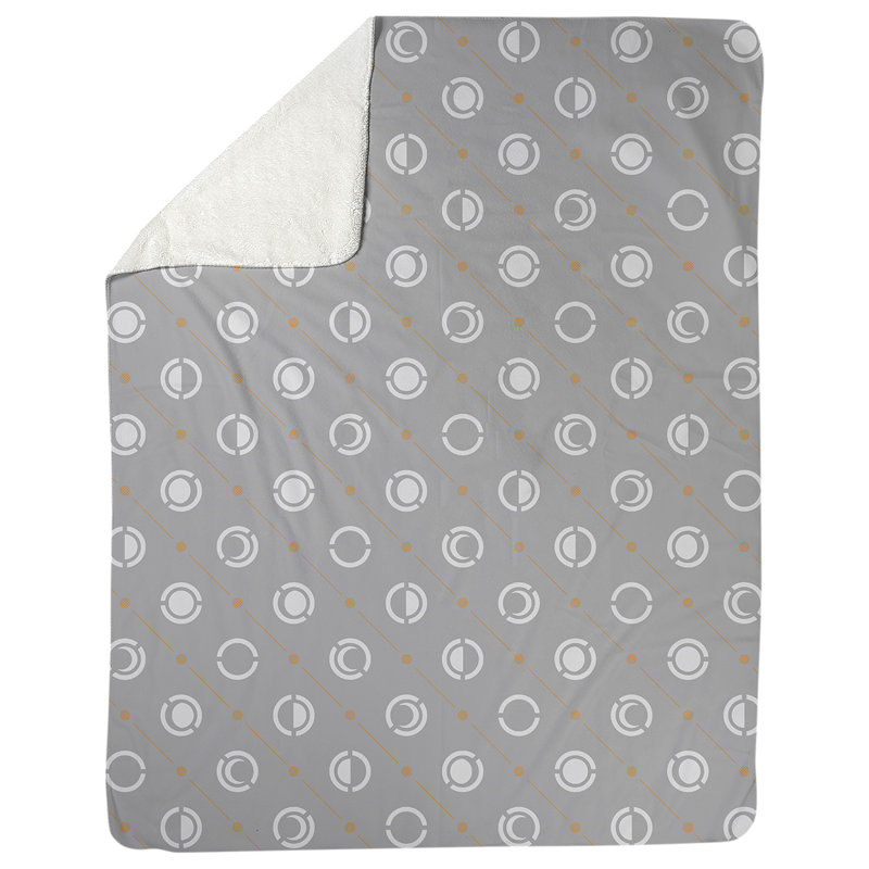 Couverture polaire moon phases, l 50 po x L 60 po, Orange