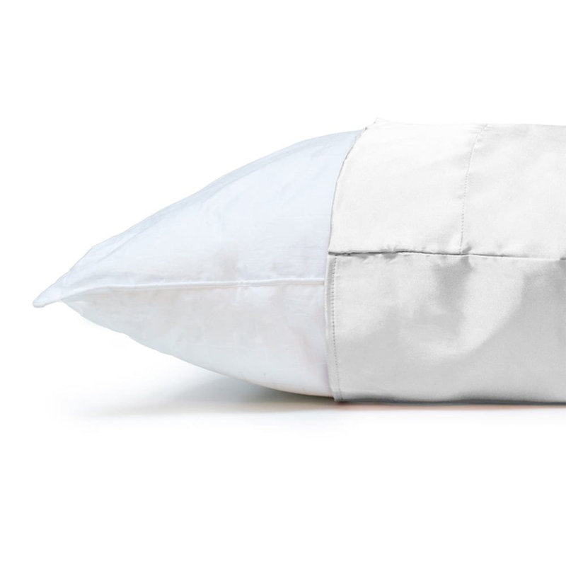 White Satin Standard/Queen Pillowcase for Skin & Hair