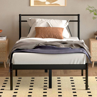 Nicketa 39.2" Metal Bedframe with Central Bed Support