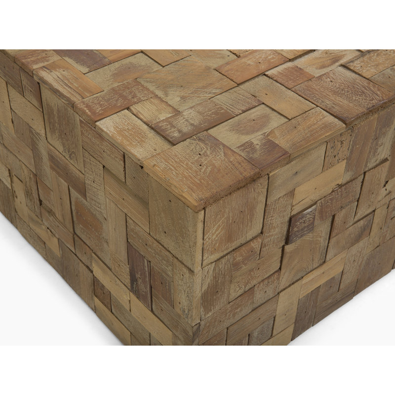 Solid Wood Block Coffee Table