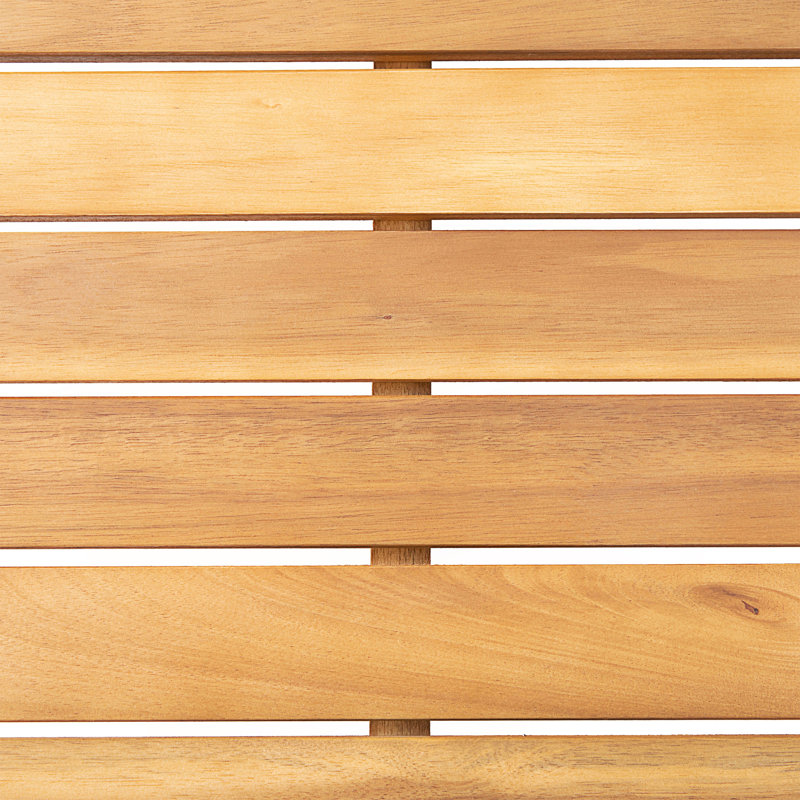 Outdoor Side Table With Open Slat Design, Teak