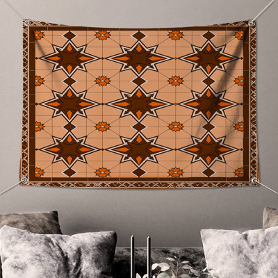Star Mosaic Pattern Wall Tapestry - Star Wall Decor