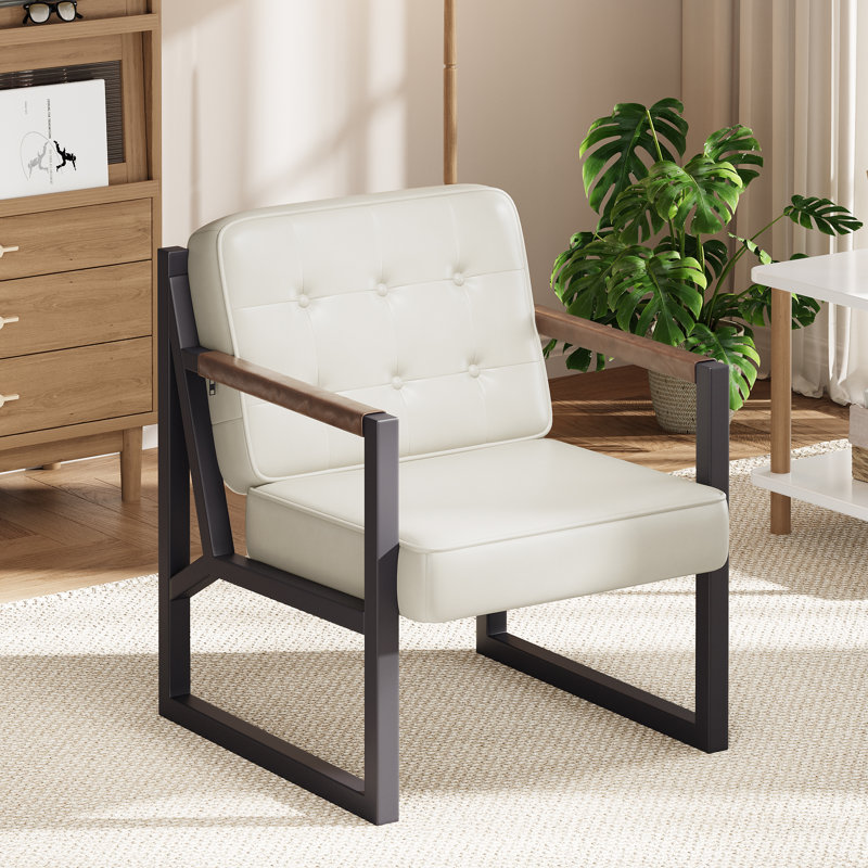 Fauteuil d'appoint Modern, Similicuir beige