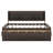 Brona Full Size Wooden Captain Bed with Built-in Bookshelves, Three Storage Drawers and Trundle-831888004