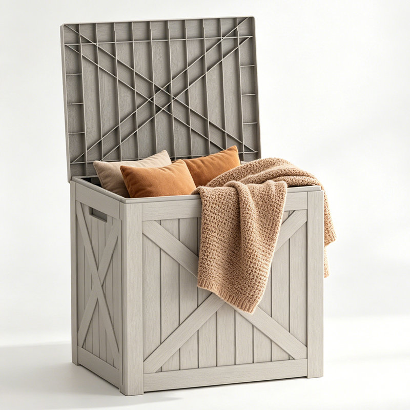 Boîte de rangement pour terrasse 35 po, Boîte de rangement pour patio 35 gallons