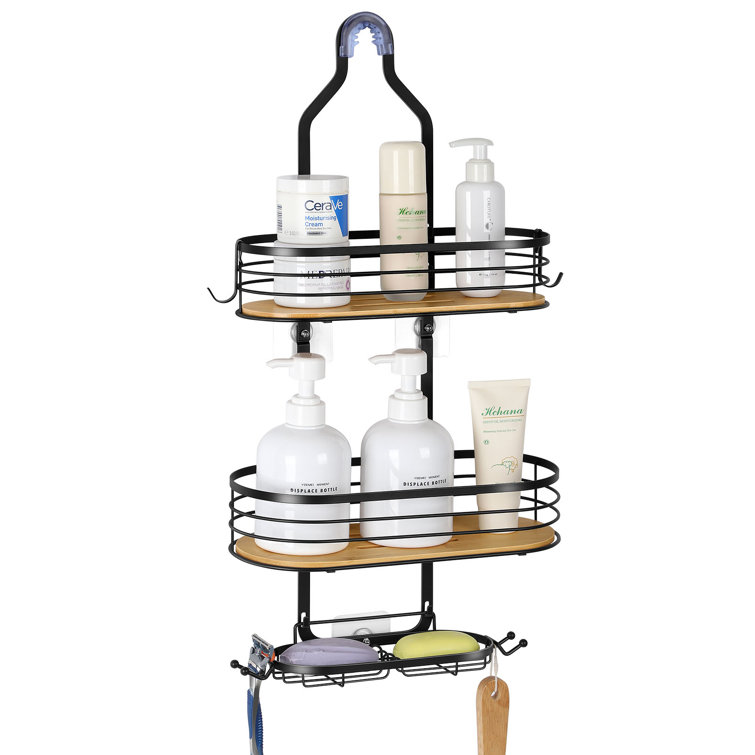 https://assets.wfcdn.com/im/51889125/resize-h755-w755%5Ecompr-r85/2272/227284449/Silver+Stainless+Steel+%26+Bamboo+Hanging+Caddy+-+Over-The-Head+Shower+Organizer+With+Hooks+%26+Suction+Cups.jpg