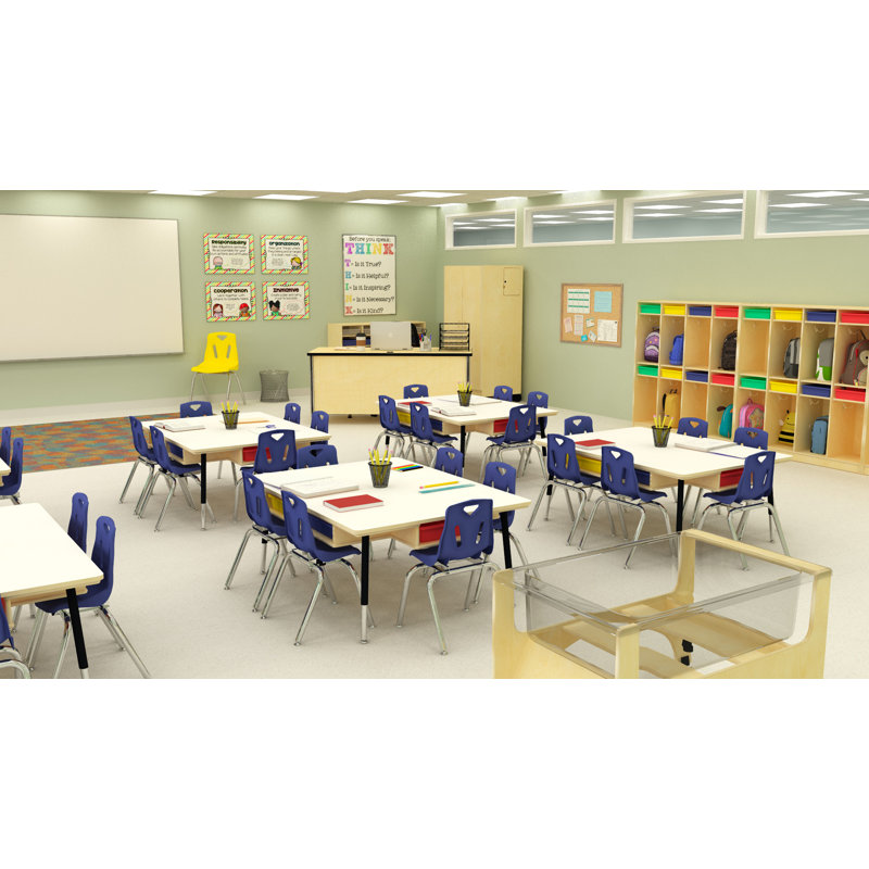 Jonti-Craft® Adjustable Height Rectangular Activity Table, 31" H x 36" W x 48" L, None