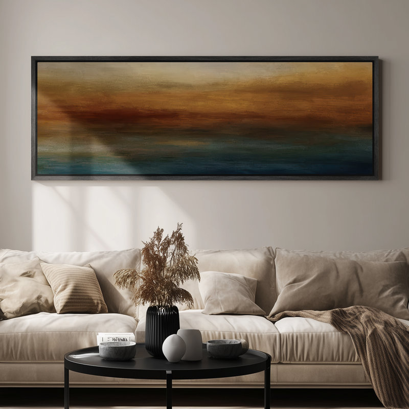 Très grand art mural rétro encadré pour art classique, H 20 po x l 60 po, Noir