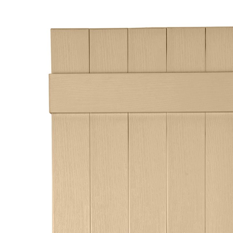 Persiennes personnalisées à 5 planches fermées, Bois de santal, 45"