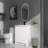 24" Wall Mount Vanity with Resin Sink - 2 Soft-Close Doors White