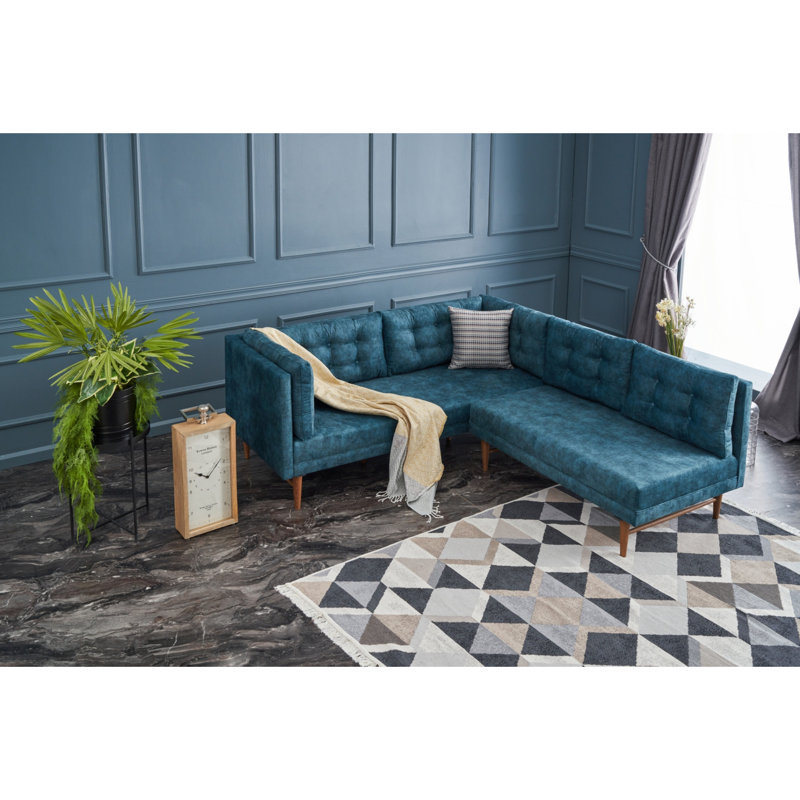 Canapé modulaire Gaberiel, 100 % polyester turquoise