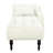 Comfortable White Velvet Chaise With Graceful Pillow, Nailhead Trim, Solid Wood Legs & Buttons - Exudes Serenity Decorative Buttons, Pillow Adds Elegance To Any Space-1309865859