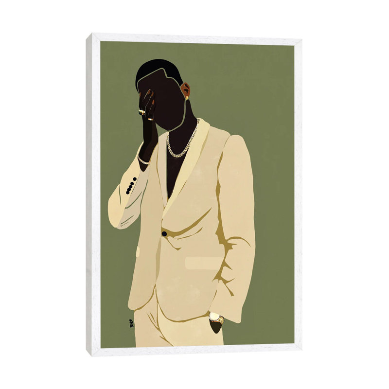 Pierre 1 Piece Wrapped Canvas Wall Art, 66.04 cm H x 45.72 cm W, White Framed Canvas