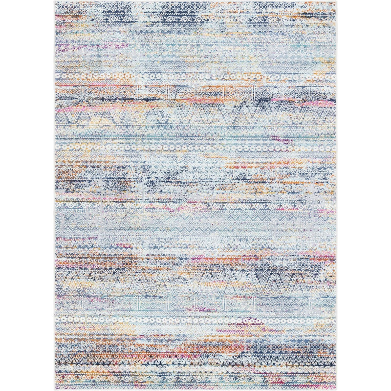 Geometric Indoor Rug, Rectangle 4'1" x 5'11"