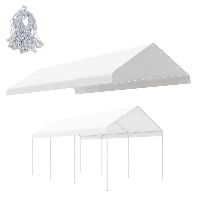 COWVIE Polyethylene Plastic Replacement Canopy for Canopy, White