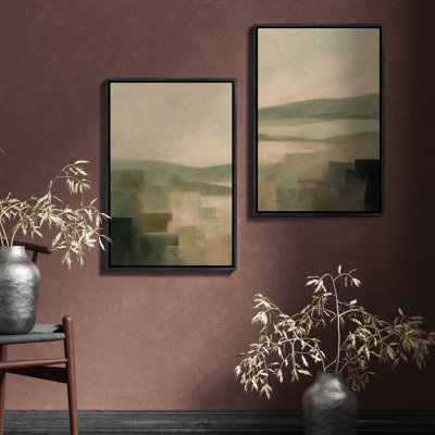 Art mural vintage encadré, beaux-arts, antique classique pour chambre à coucher - ensemble de 2
