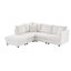 Canapé modulaire moderne avec assise profonde, canapé d'angle avec repose-pieds mobile, canapé confortable-848565305