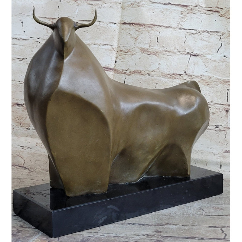 Art moderne abstrait taureau bronze Figurine BOTERO