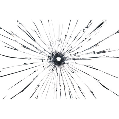 Black broken glass 1 Piece Wrapped Canvas Wall Art