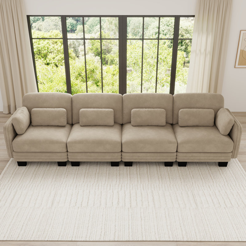 Canapé modulaire moderne en chenille Camel