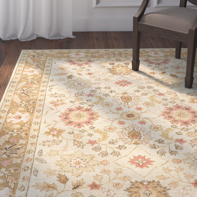 Tapis vert clair / crème Lansberry, 8'9" x 11'9"