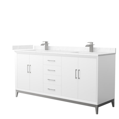 72" Double Bathroom Vanity Set