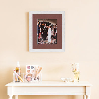 Cadre pour photo simple 18 po x 36 po en bois mat brun
