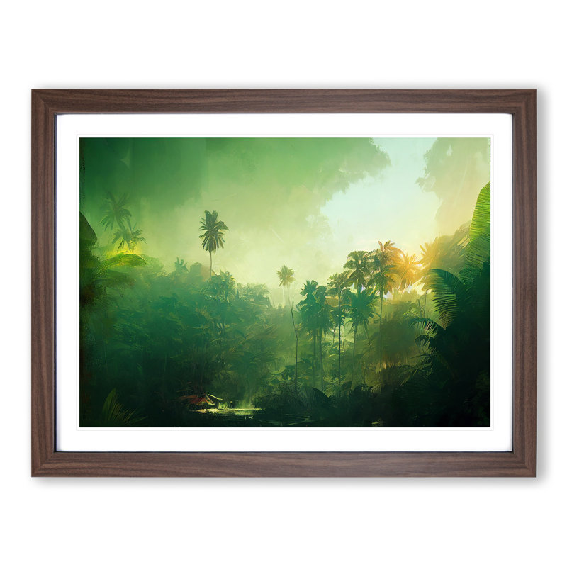 Tropical Forest Vol.2 - Framed Print, 34cm H x 46cm W x 2cm D, Walnut