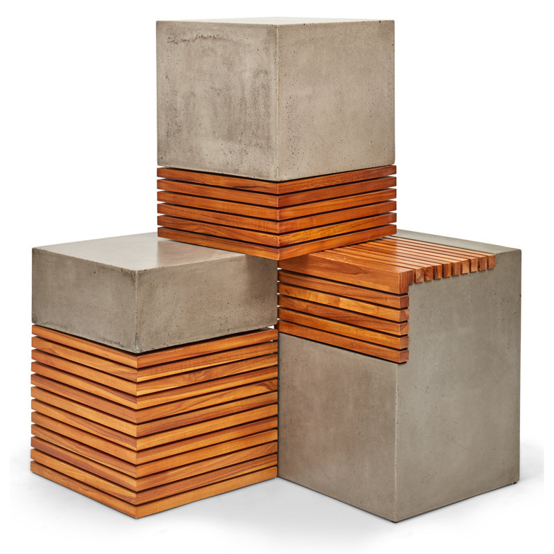 Mixx Stecca Garden Stool, Concrete