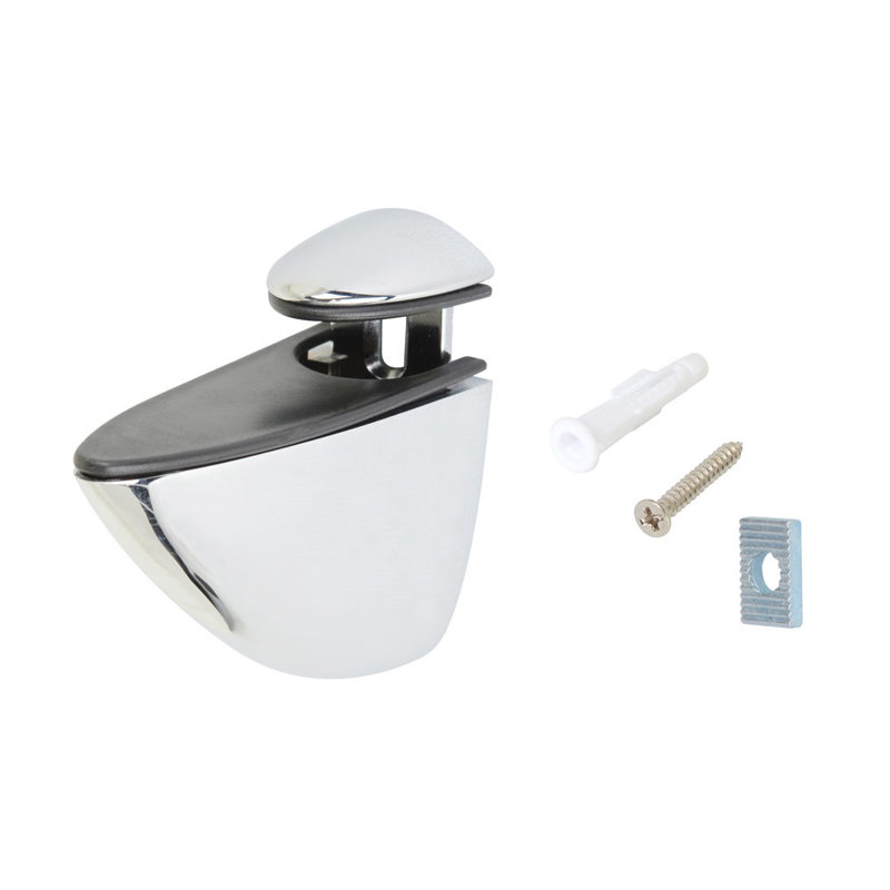 Tablette murale, H 2,61 po x l 2,95 po x P 1,19 po, Chrome