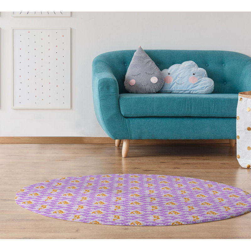 Chenille Indoor Rug, Round 5'