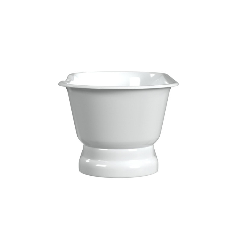 Regal 68'' L Freestanding Soaking Bathtub, White Interior with White Exterior, Cast Iron Pedestal Base
