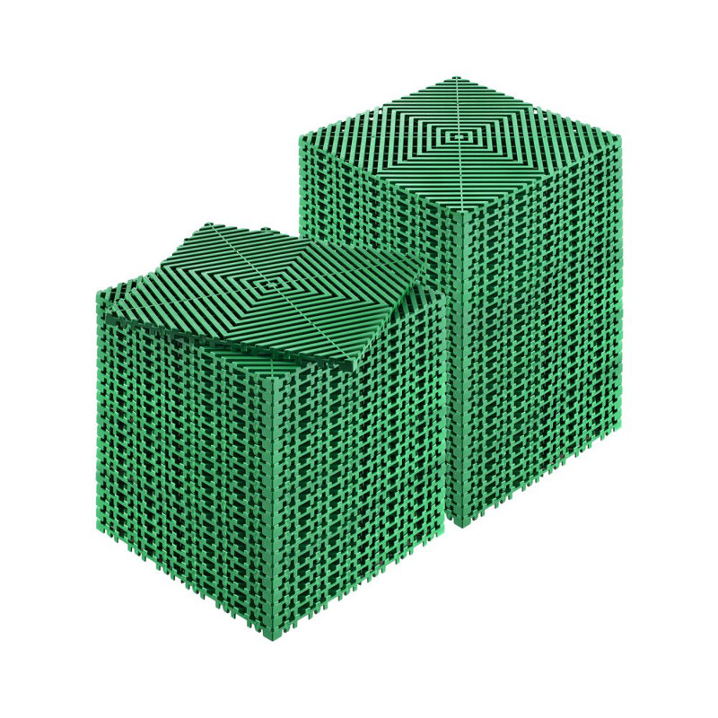 Tapis de drainage à emboîtement, matériau PP durable et modulaire à coussin d'emboîtement modulaire de 12 po x 12 po, tapis de drainage épissables, carrelage de drainage et tapis antidérapant pour garage, jardin, cuisine et extérieur