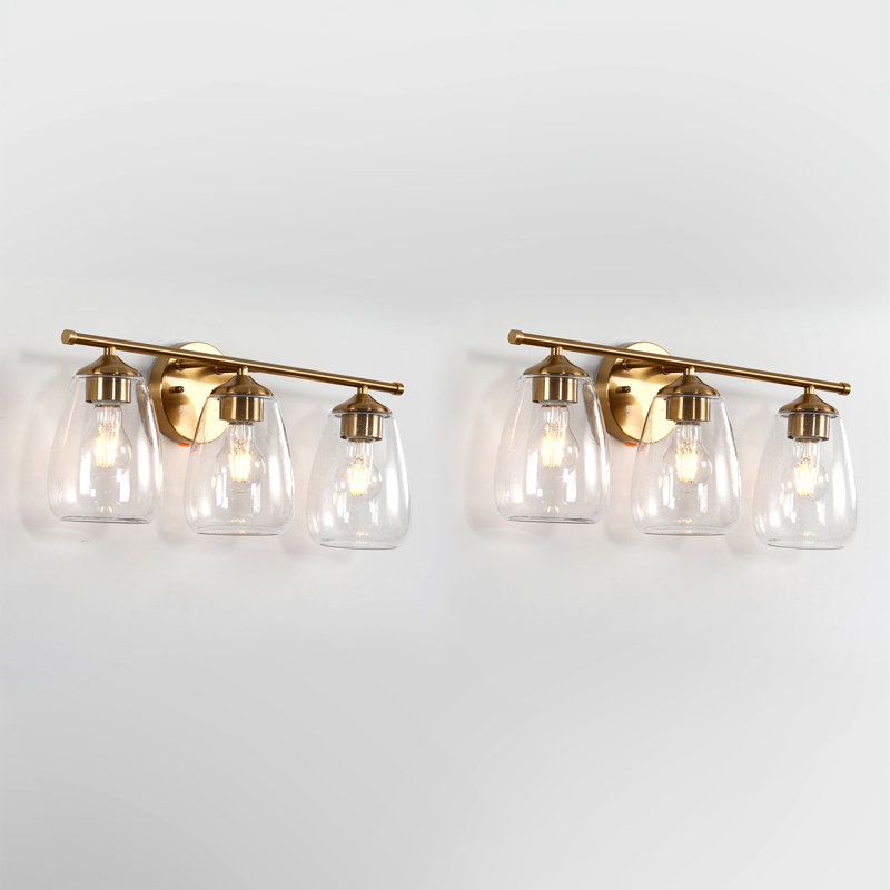 Éclairage de salle de bain 3 lumières à intensité variable, 2 unités