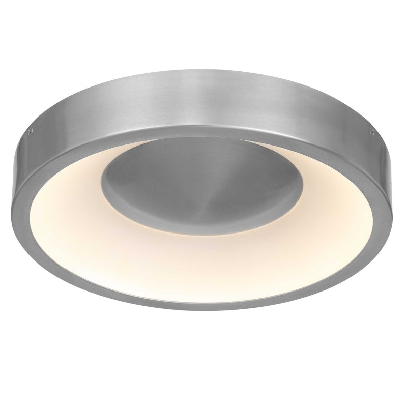 11-inch Aluminum LED Recessed Light Fixture, 11" Width, Brushed Nickel