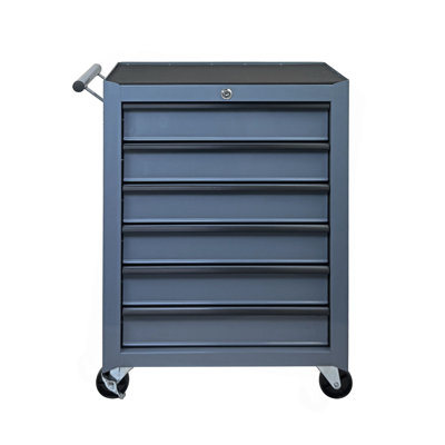 Rolling Metal Tool Chest with 6 Drawers, 20" 6-Drawer Tool Chest Cabinet with Ball Bearing Drawer Slides, Steel Tool Storage Box Organizer