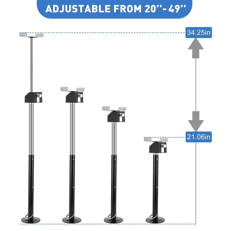 Paquet de 6 vérins stabilisateurs coulissants robustes