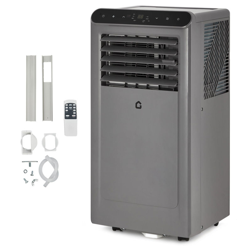 8000 BTU Climatiseur portatif 3-en-1 CA 350 pieds carrés Ventilateur de refroidissement Déshumidificateur Télécommande Minuterie