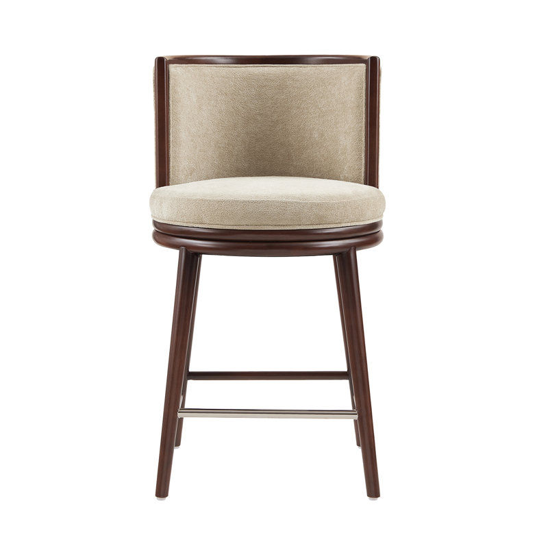 Tabouret de comptoir Evalyn, Naturel, Tabouret de comptoir (siège d'une hauteur de 26,3