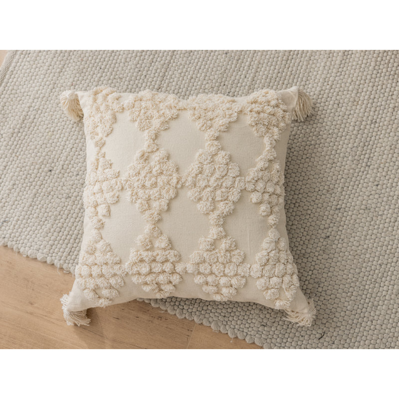 Housse de coussin Novel, Beige, Carré